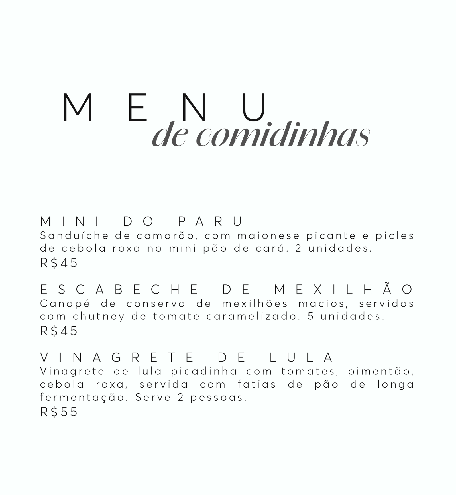 Menu 12
